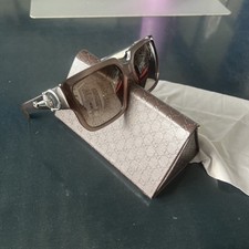 Gucci Horsebit Sonnenbrille Signature Braun Top Zustand Original GG