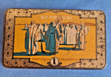 20er VINTAGE SENOUSSI REEMTSMAN 16 TABAK ZIGARETTE METALL ZINNETUI ECHT
