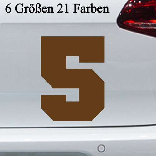 Trikot zahlenaufkleber fünf - trikot,