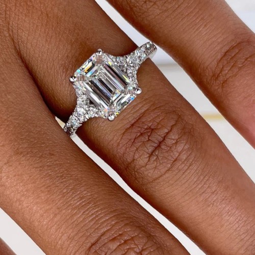 Karat weißgold diamant - 18,