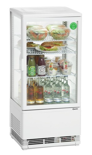 Mini kühlvitrine 78l - mini-kühlvitrine, weiß