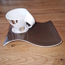 Villeroy & Boch NewWave Espressotasse mit Untertasse Chocolate Drops