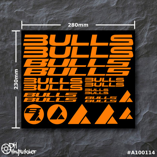 Bulls sticker neonorange - sticker, |
