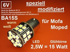 LED BA15S für 6V Mofa Moped modifiziert, mit Spannungsregler Gleichrichter
