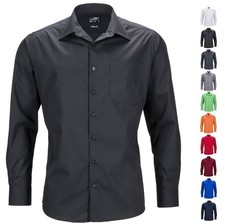 Herren Langarm Hemd, Business- Freizeit- EASY CARE Uni Hemden, leicht tailliert
