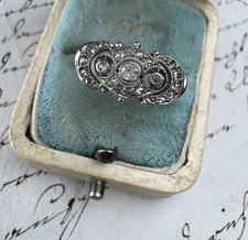 Ring, antik, 585 Weißgold