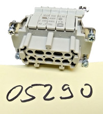 Harting Steckverbinder Einsatz Maschinenstecker Stecker 10 polig Stift Monoblock