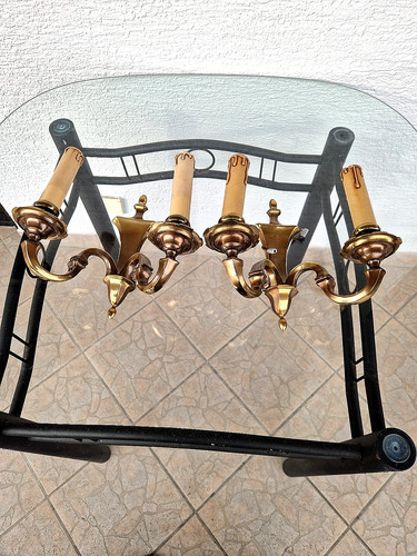 Antike armige messing - 2, 2-armige