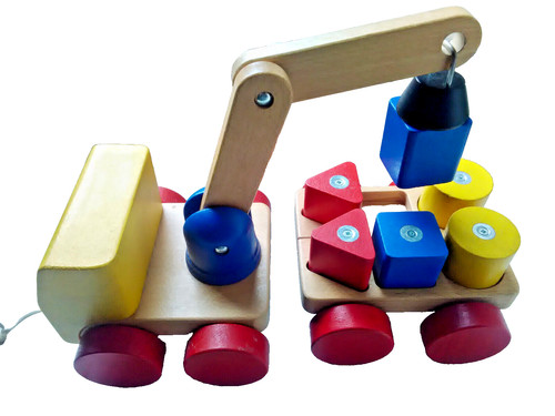 Kleinkinder spielzeug holzkran - kleinkinder-spielzeug,
