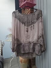 Seiden Tunika Rosa Taube GR. 40/42 Neu 