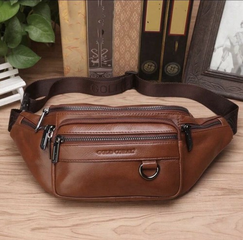Genuine leather waist fanny - genuine,