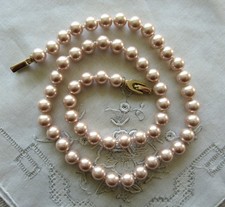 COLLIER - PERLENKETTE - ROSÉ