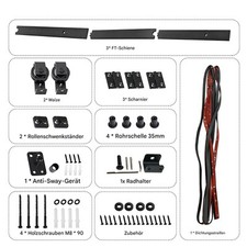 101CM Schiebetürsystem für Holzschiebetüren Schiebetür-Laufschienenbeschlag