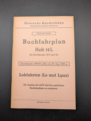Buch buchfahrplan heft 14l - buchfahrplan,
