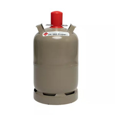 Stahl Gasflasche 11 kg Grau Propangasflasche leer Camping Gas Grill Flasche