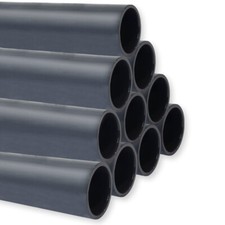 10er Set PVC Rohr PN10, Stange 1m x 50mm Druckrohr Fitting Pool Schwimmbecken