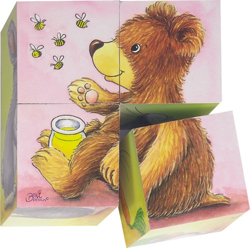 Würfelpuzzle tierkinder - würfelpuzzle,
