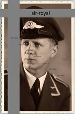 München Pasing - Luftwaffe Uffz Soldat im Portrait - WK2 Foto-AK 9x14cm