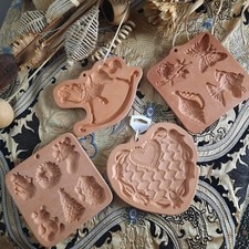 Konvolut 4 Vintage Terrakotta Baumwollpresse USA Keramik Zierleisten 