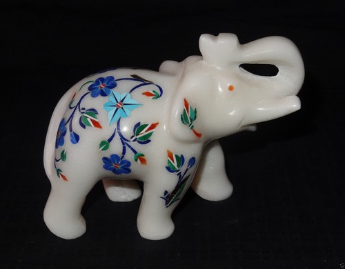 Weißer marmor elefant figur - weißer,