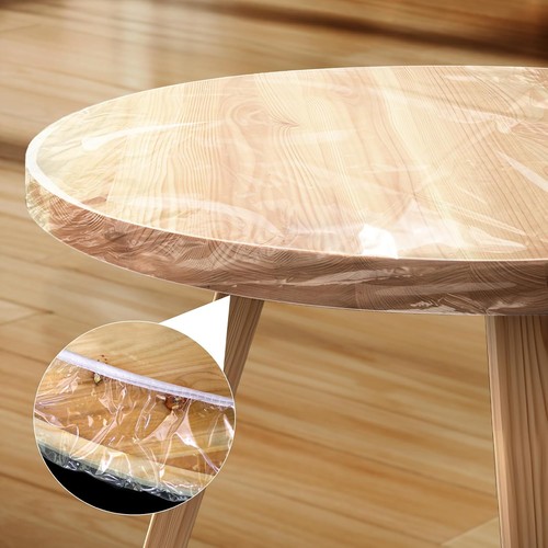 Transparent tischdecke rund - transparent,