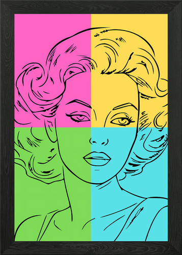 Frau portrait pop art - portrait,