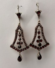 Granatohrringe Antik Brisuren