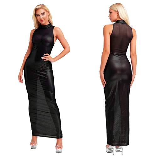 Damen transparent kleid - damen,