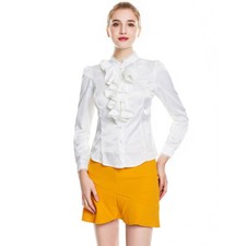 Damen Rüschen Kunstseide