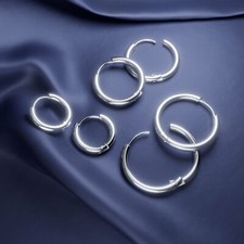 Edelstahl creolen damen herren - edelstahl,