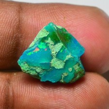 Seltener grüner Opal grob 7,65 kt natürlicher äthiopischer Welo Opal roh, Sch...