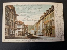 Litho AK Waltershausen Hauptstraße Blick nach Schloss Tenneberg 1908 gel (B501)