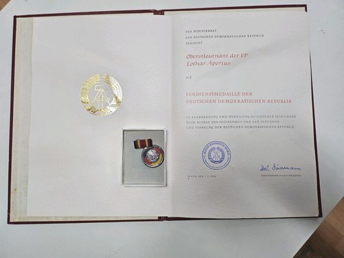 Ddr verdienstmedaille original - ddr,