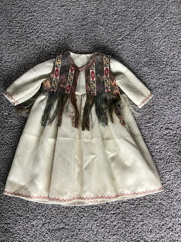 Puppenkleid folklore mit weste - puppenkleid,