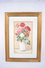 Ölgemälde A. Grava Vase Mit