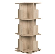 Bücherregal 360°drehbar Standregal Drehregal 3 Ebenen Büroregal Lagerregal 064lw