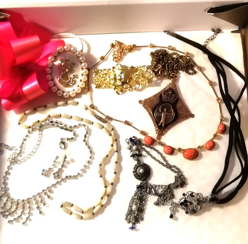 Konvolut schmuck strass kette - strass,