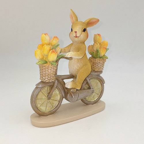 Hase auf fahrrad mit blumen - auf,