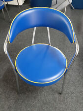 Stuhl, American Diner, Bistro, Polster blau gelb, Top Zustand, sehr gepflegt.