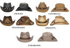 Westernhut Cowboyhut Stroh