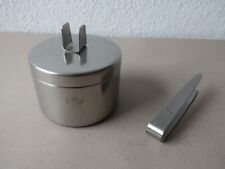 Palast der Republik Edelstahl Zuckerdose + Zuckerzange PdR DDR Sammlerstück