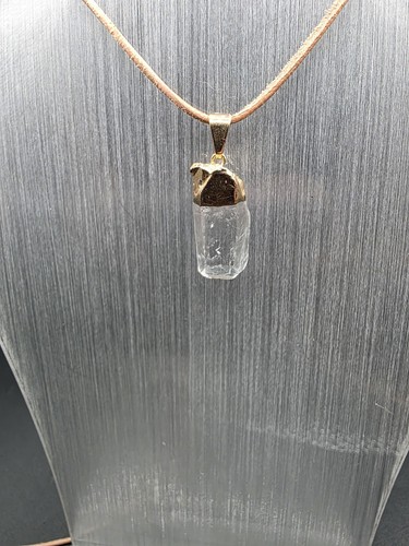 Bergkristall spitze metallisch - spitze,