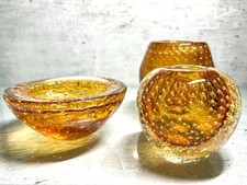3er set vintage murano glas - vintage,