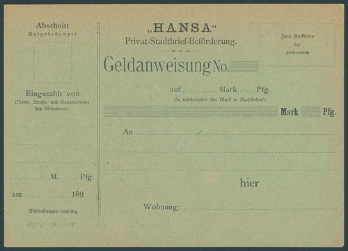 Privatpost hansa stettin - privatpost,