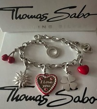 Thomas Sabo Charm Armband & 6 Charms Lebkuchen Herz Kirsche ? Edelweiß Charm  