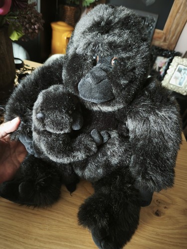 Gorilla affe mit baby - affe, auf