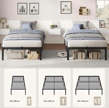 Bettgestell geräuscharm Metallbett Bettrahmen hochtragfähig mehrfachgrößen