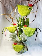 4x Osterhühner Stoff