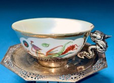 Teeschale & Teller  900 Silber