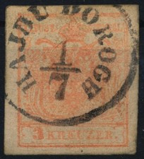 ÖSTERREICH 1850 3kr, MP, Type